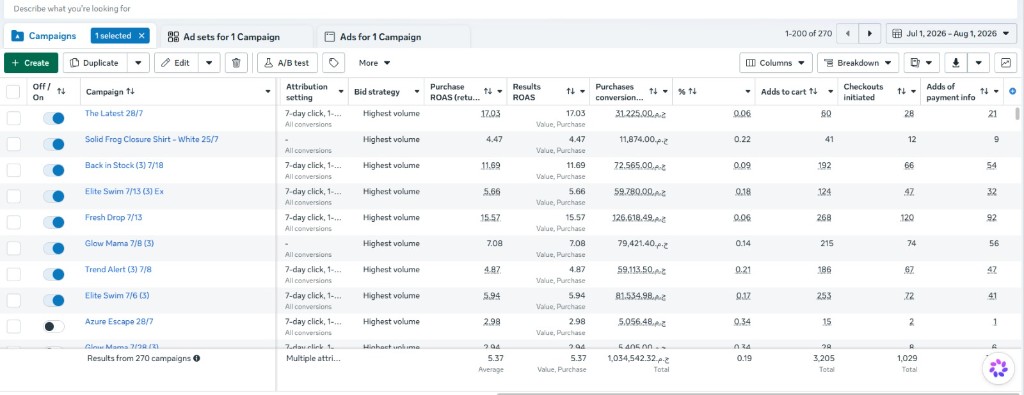 E-commerce Meta Scaling · Fashion